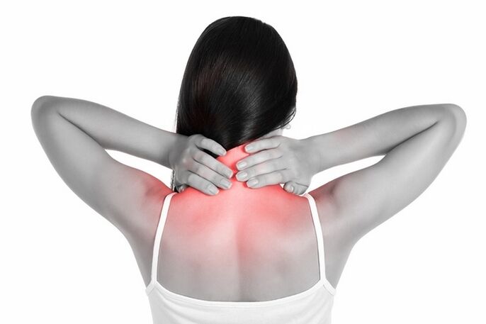 Nackenschmerzen mit Osteochondrose. 