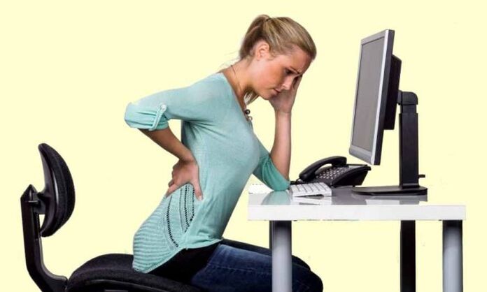 Arbeiten an einem Osteochondrosis -Computer